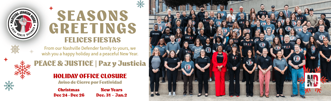 2025 Holiday greeting and staff group photo.